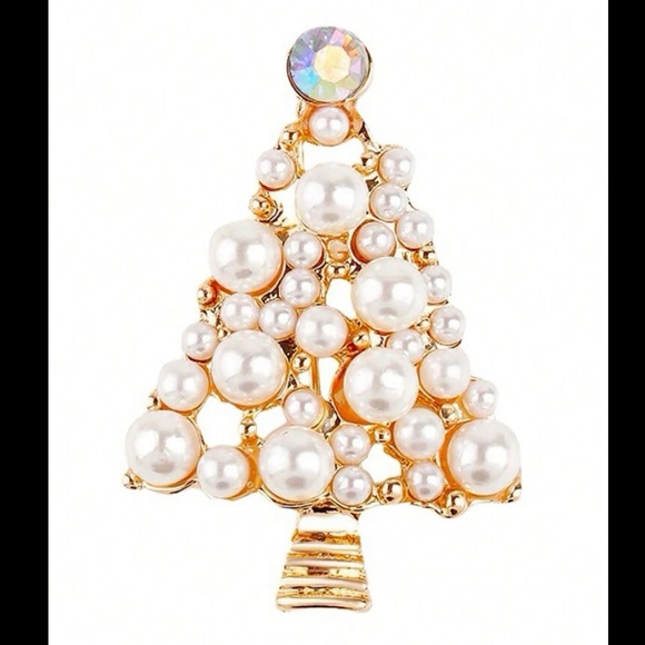 Vintage Christmas Tree Pin - Picture 2 of 2